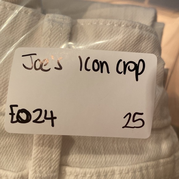 Joe’s Jeans The Icon Crop Mid Rise Skinny Crop Jeans White Sz 25 Ankle - Picture 13 of 13